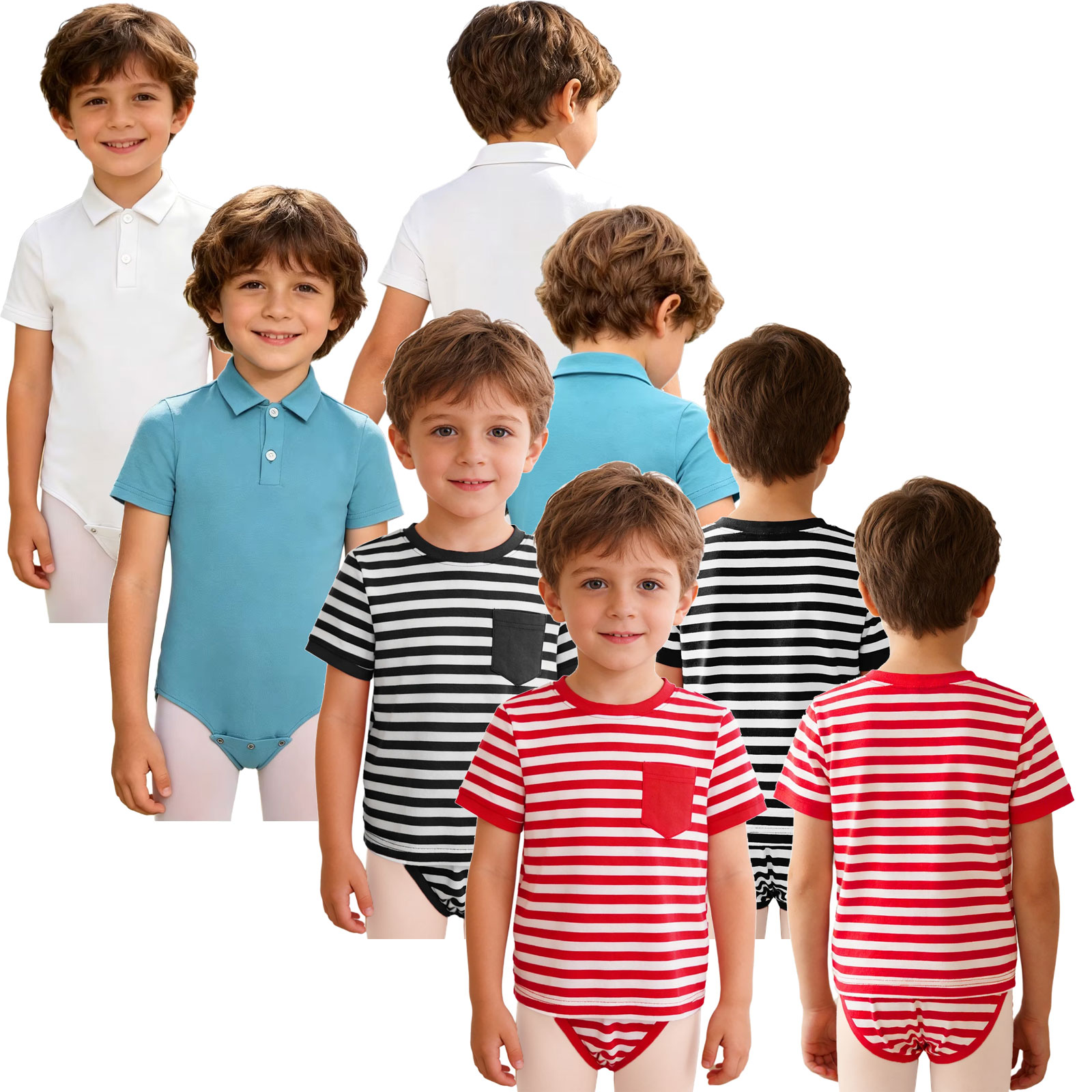 Summer Clothing Needs - ชุดบอดี้สูทเด็กพิเศษสำหรับผู้มีความต้องการเฉพาะทาง แขนสั้น สไตล์เสื้อยืด 2-in-1 สำหรับสวมใส่ในชีวิตประจำวัน ชุดอยู่บ้าน