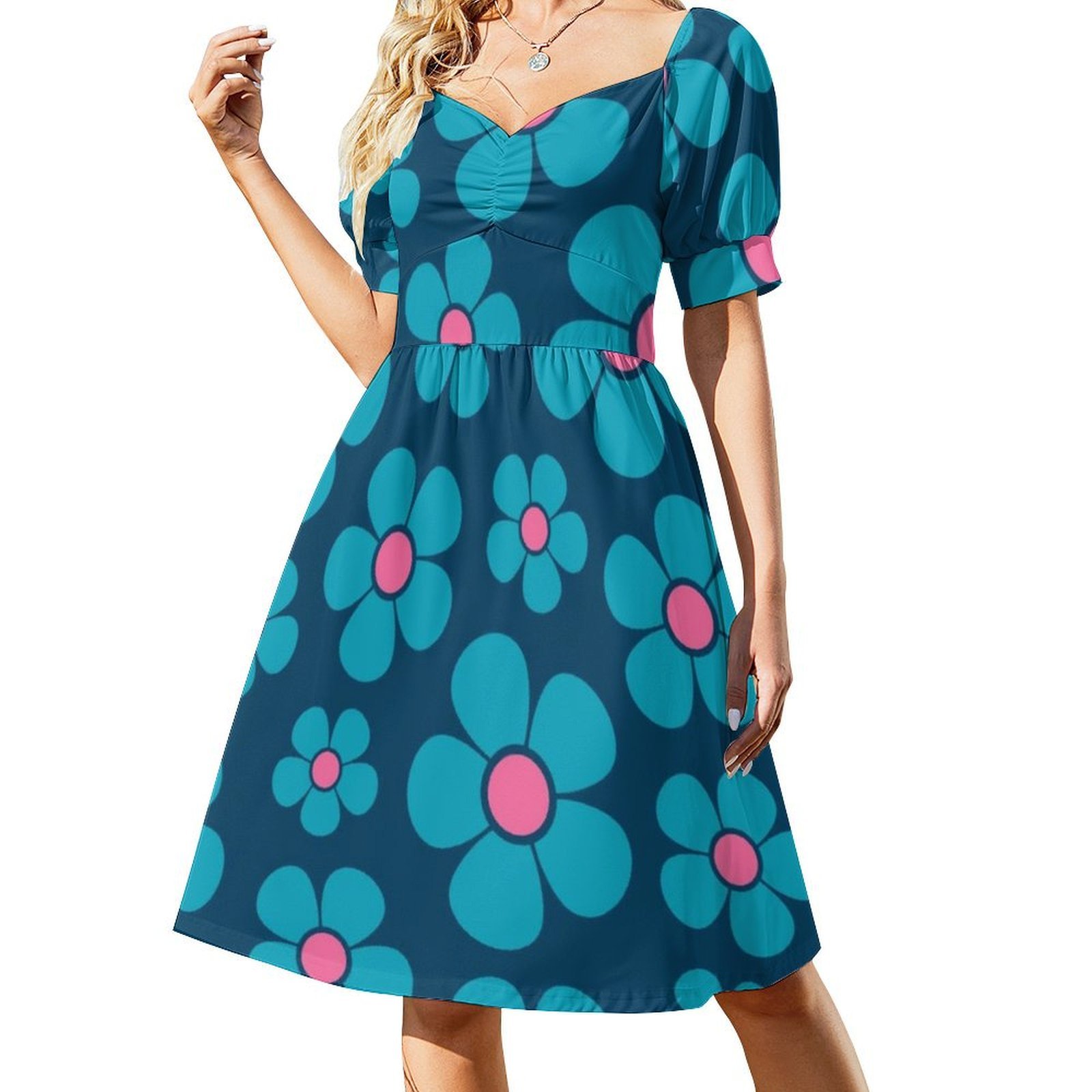 Summer Clothing Styles For Women - ชุดเดรสสตรีทแวร์ลายดอกไม้สไตล์เรโทรยุค 1960 สำหรับงานปาร์ตี้ ลายพิมพ์ทันสมัย เสื้อผ้าคลับสำหรับผู้หญิง ไลฟ์สไตล์ยุค