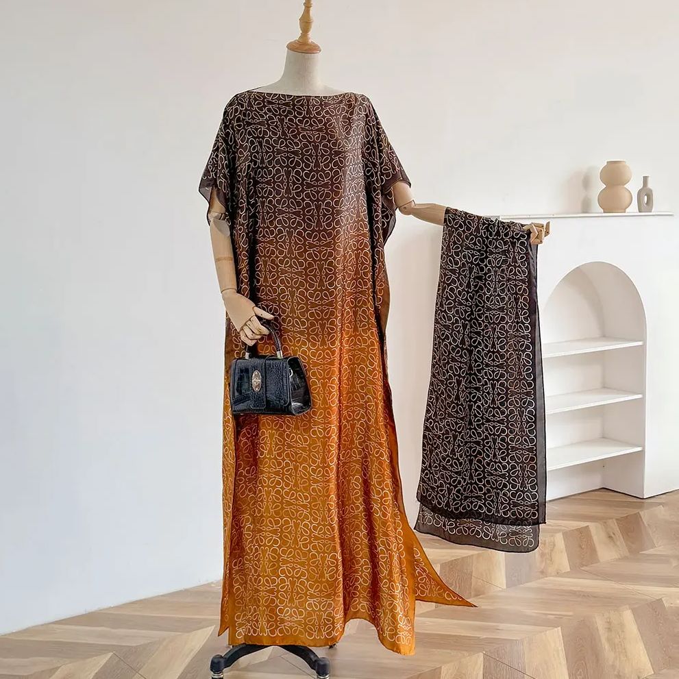 Summer Clothing For Older Women - ใหม่ 2025 ดูไบ Abaya สําหรับผู้หญิงฤดูร้อนแขนสั้นชุดผ้าฝ้าย Gold