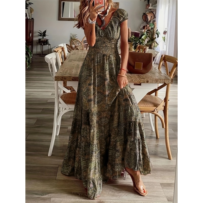 Summer Clothing For Older Women - Plus ขนาด 1XL-5XL ฤดูร้อนใหม่ผู้หญิง Vintage พิมพ์ชุด