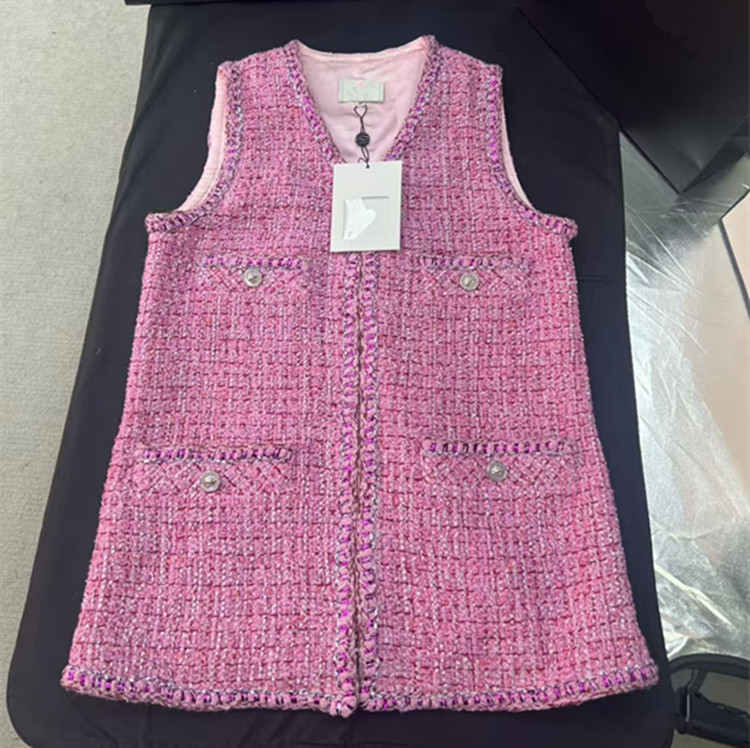 Summer Clothing Styles For Women - ชุดเสื้อผ้าสตรีสไตล์ยุโรปแบบปรับแต่งได้ - ชุดเดรสเสื้อกั๊กผ้าทวีดแบบไม่มีแขนพร้อมกระเป๋า สไตล์ฤดูร้อนใหม่ประจำปี 2026