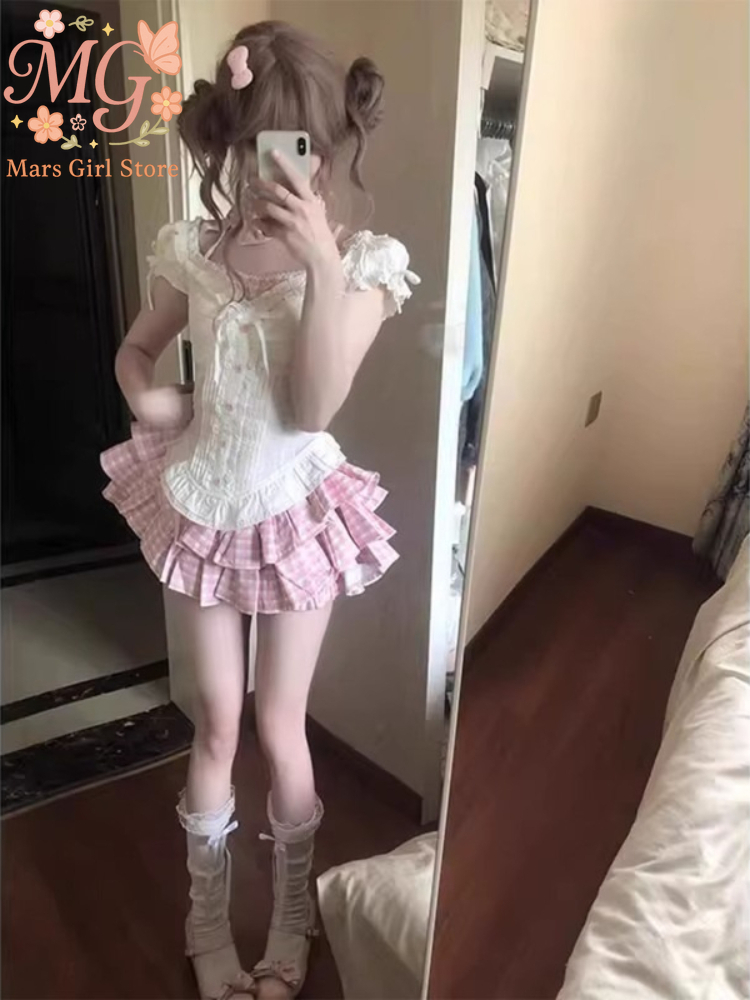 Summer Alt Clothing - ชุดเซ็ต 2 ชิ้น สไตล์ญี่ปุ่น คาวาอี้ โลลิต้า