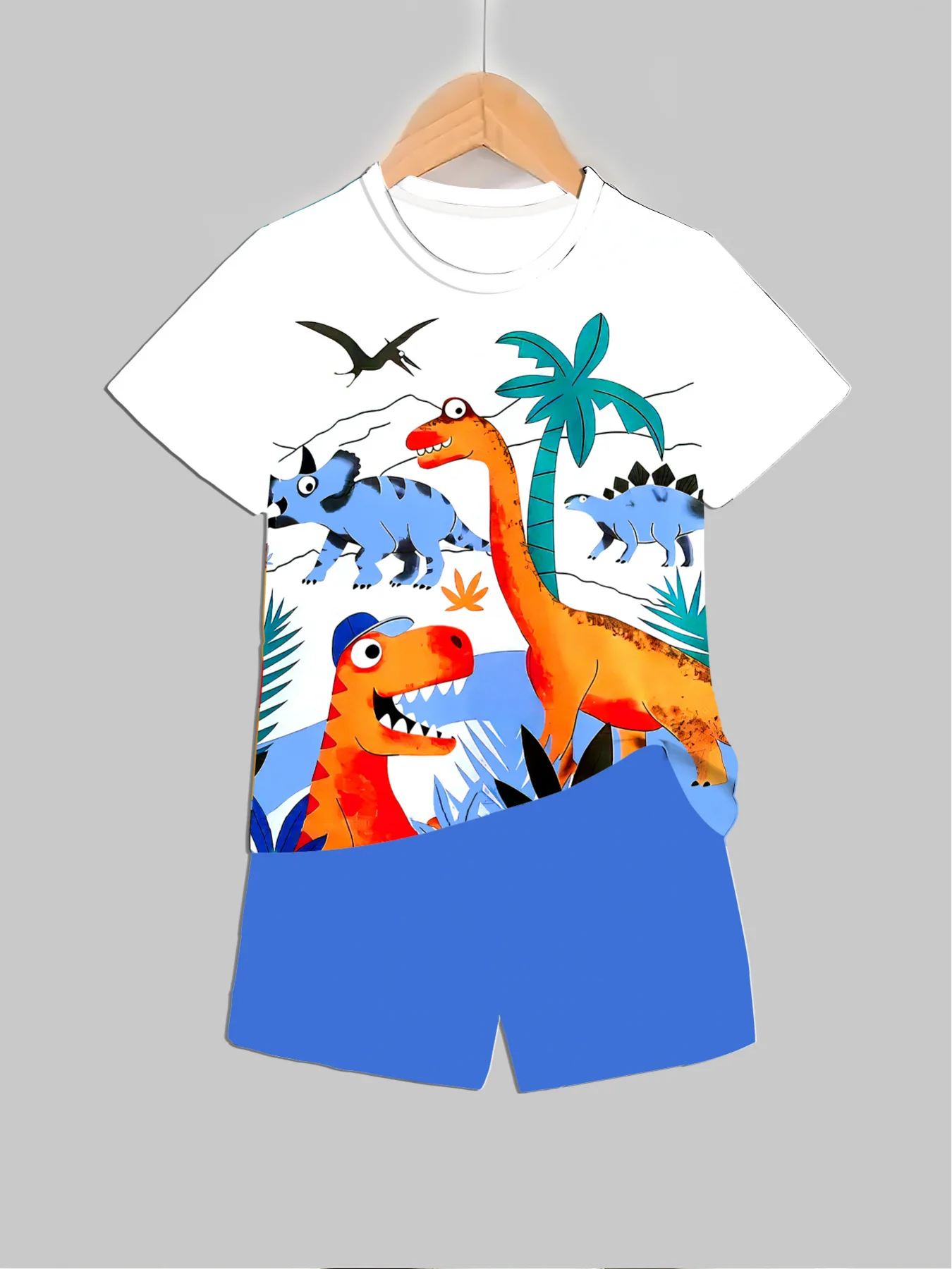 ชุดเสื้อผ้าพิมพ์ลายไดโนเสาร์ให - Summer Clothing Girls บทวิจารณ์และราคา