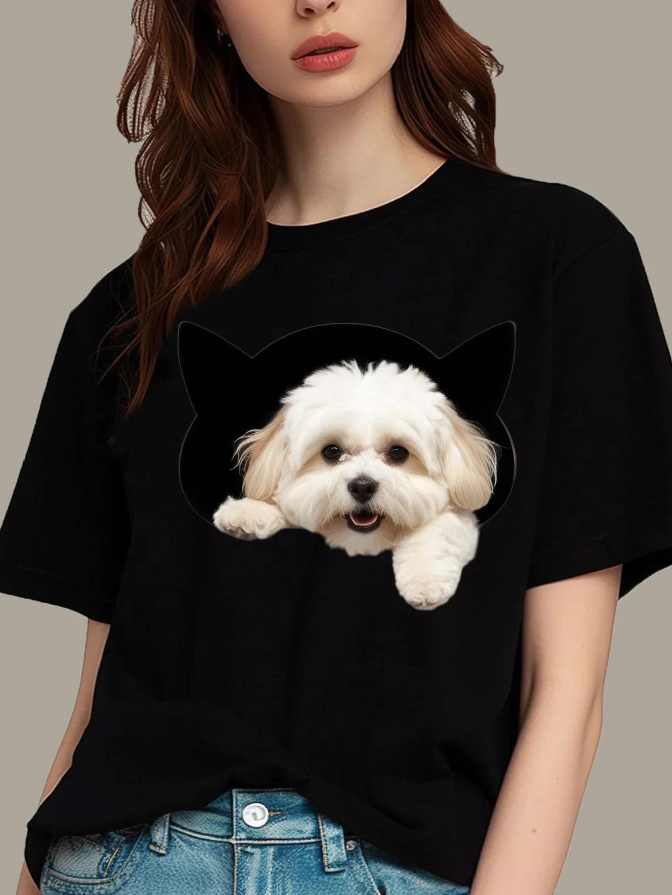 เสื้อยืดคอกลมแขนสั้นผู้หญิงพิม - Summer Clothing Looks บทวิจารณ์และราคา