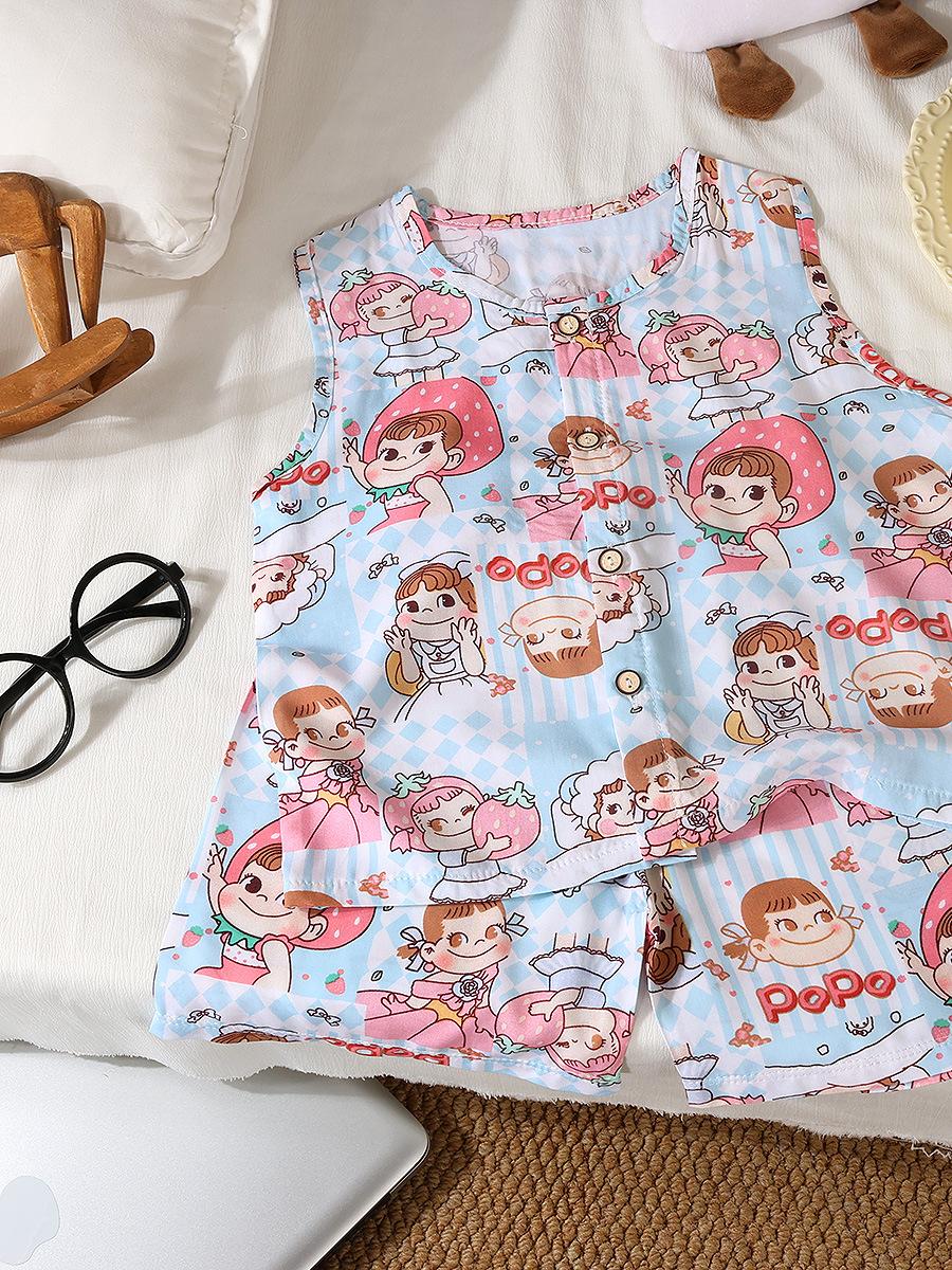 ชุดเสื้อกั๊กผ้าฝ้ายผสมไหมสำหรั - Summer Clothing Girls บทวิจารณ์และราคา