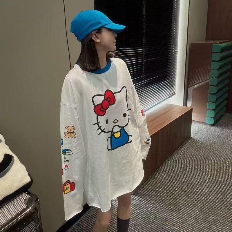 เสื้อยืดแขนยาวลายการ์ตูนเฮลโล  - Summer Clothing บทวิจารณ์และราคา