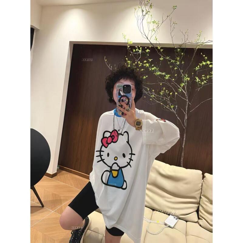เสื้อยืดแขนยาวลายการ์ตูนเฮลโล  - Summer Clothing บทวิจารณ์และราคา