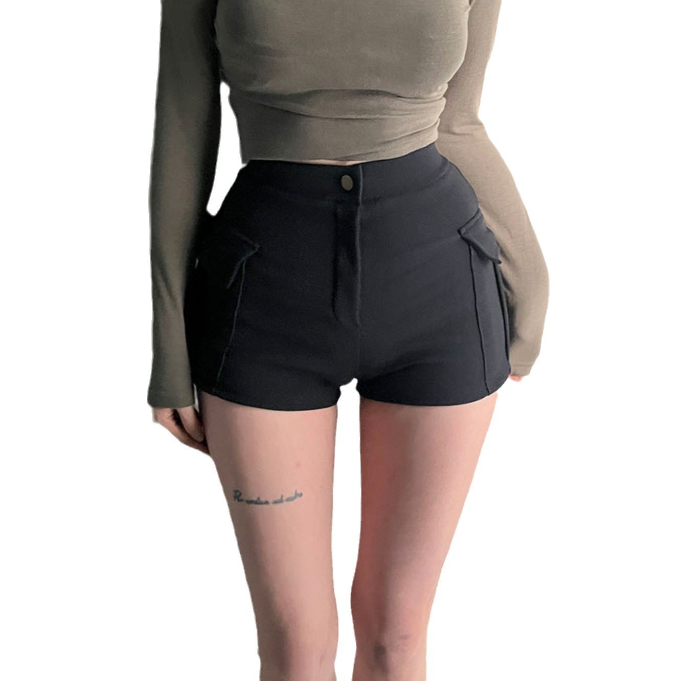 กางเกงยีนส์ขาสั้นเอวสูงทรงเข้า - Summer Clothing Looks บทวิจารณ์และราคา