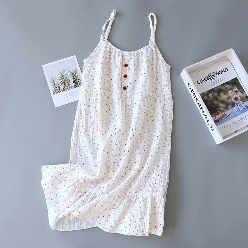 ชุดนอนผ้าฝ้ายเครป 100% สำหรับผ - Xl Summer Clothing บทวิจารณ์และราคา