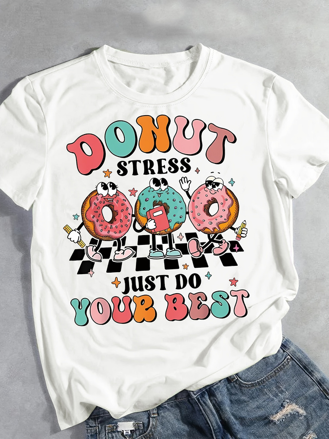 เสื้อยืดพิมพ์ลายการ์ตูนโดนัท เ - Summer Clothing Trends 2026 บทวิจารณ์และราคา