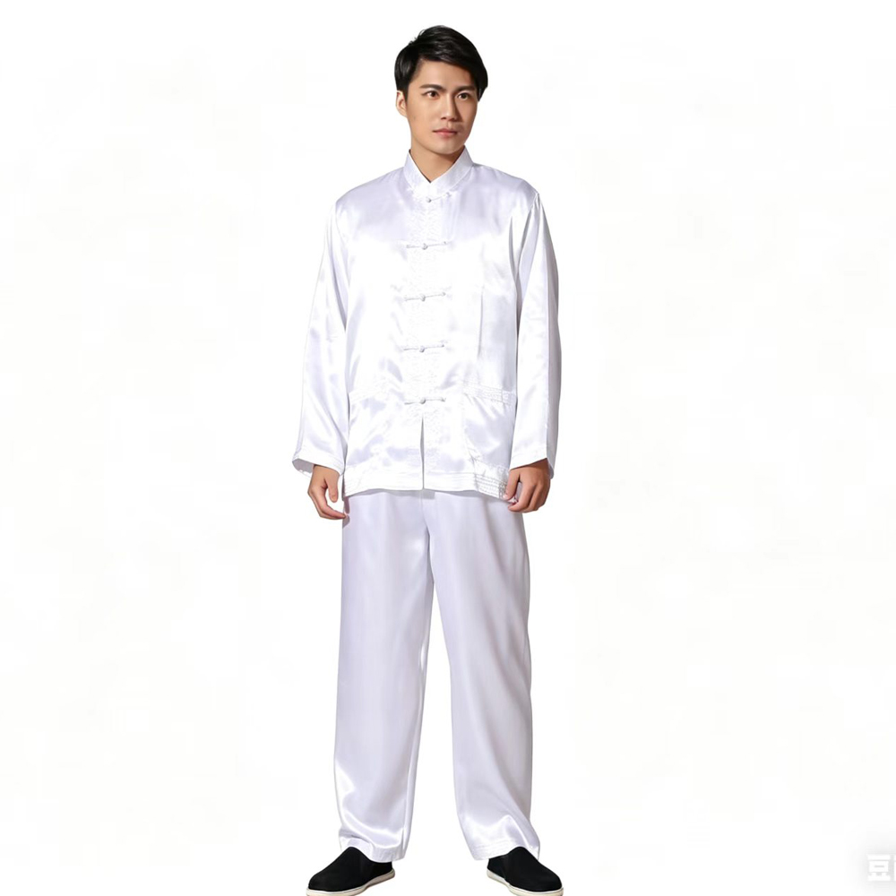 สไตล์จีนผู้ชายสีดำซาติน Kung F - Xl Summer Clothing บทวิจารณ์และราคา