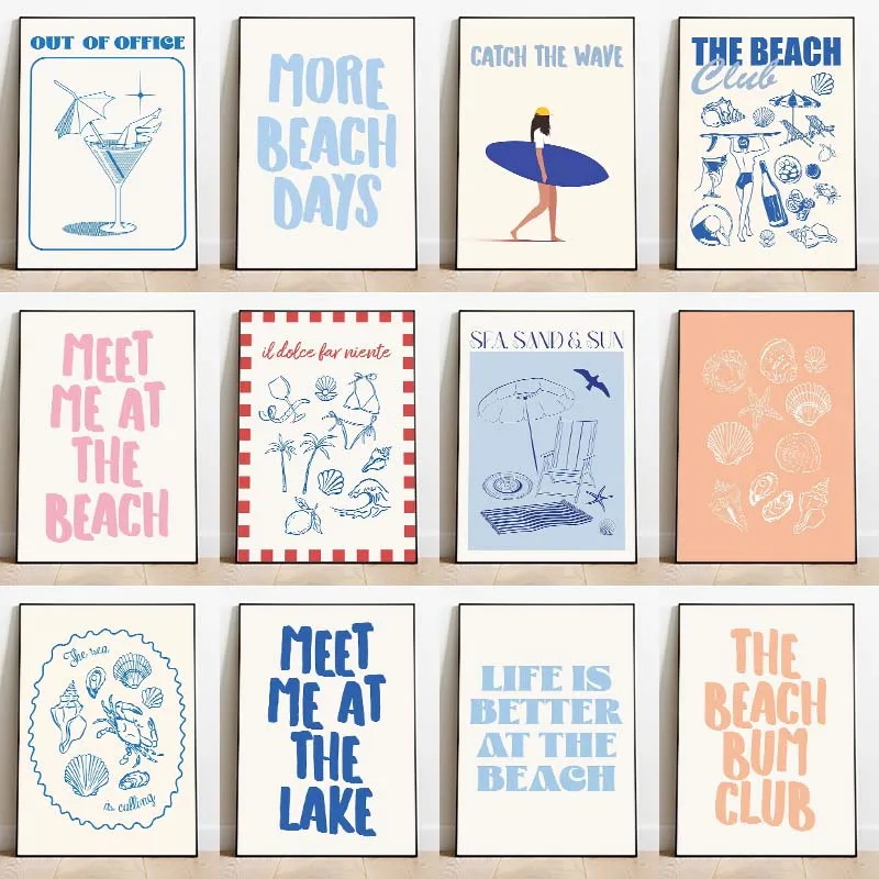โปสเตอร์ภาพเปลือกหอย 1 ชิ้น ไม - Summer Quotes บทวิจารณ์และราคา