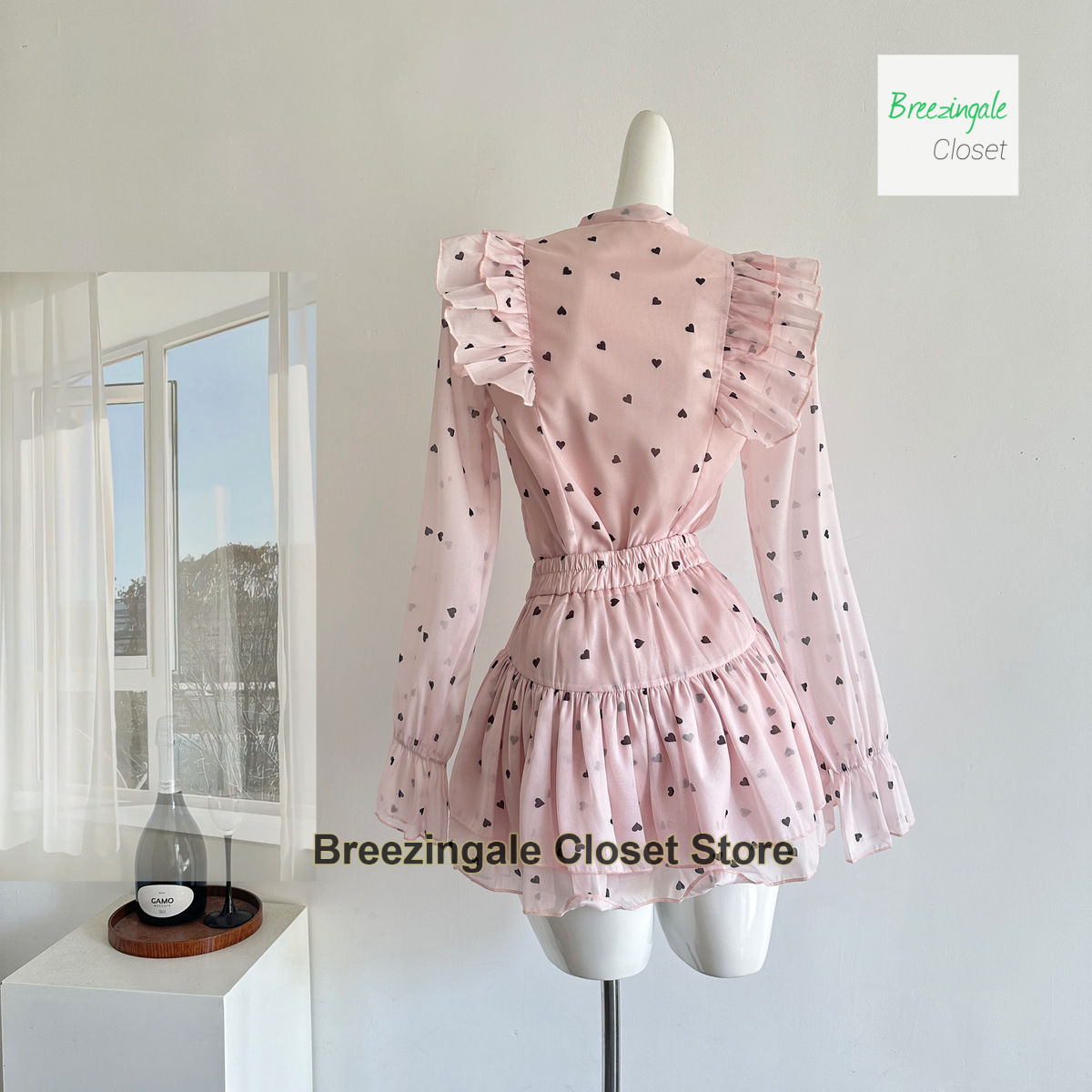 ฝรั่งเศสสีชมพูโดปามีนรักลายจุด - Summer Clothing Girls บทวิจารณ์และราคา