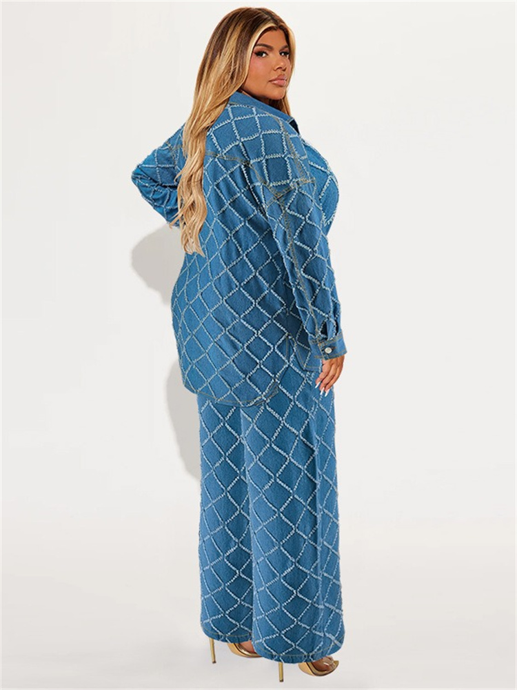 Wmstar PLUS ขนาด DENIM 2 ชิ้นช - Summer Clothing Wholesale บทวิจารณ์และราคา