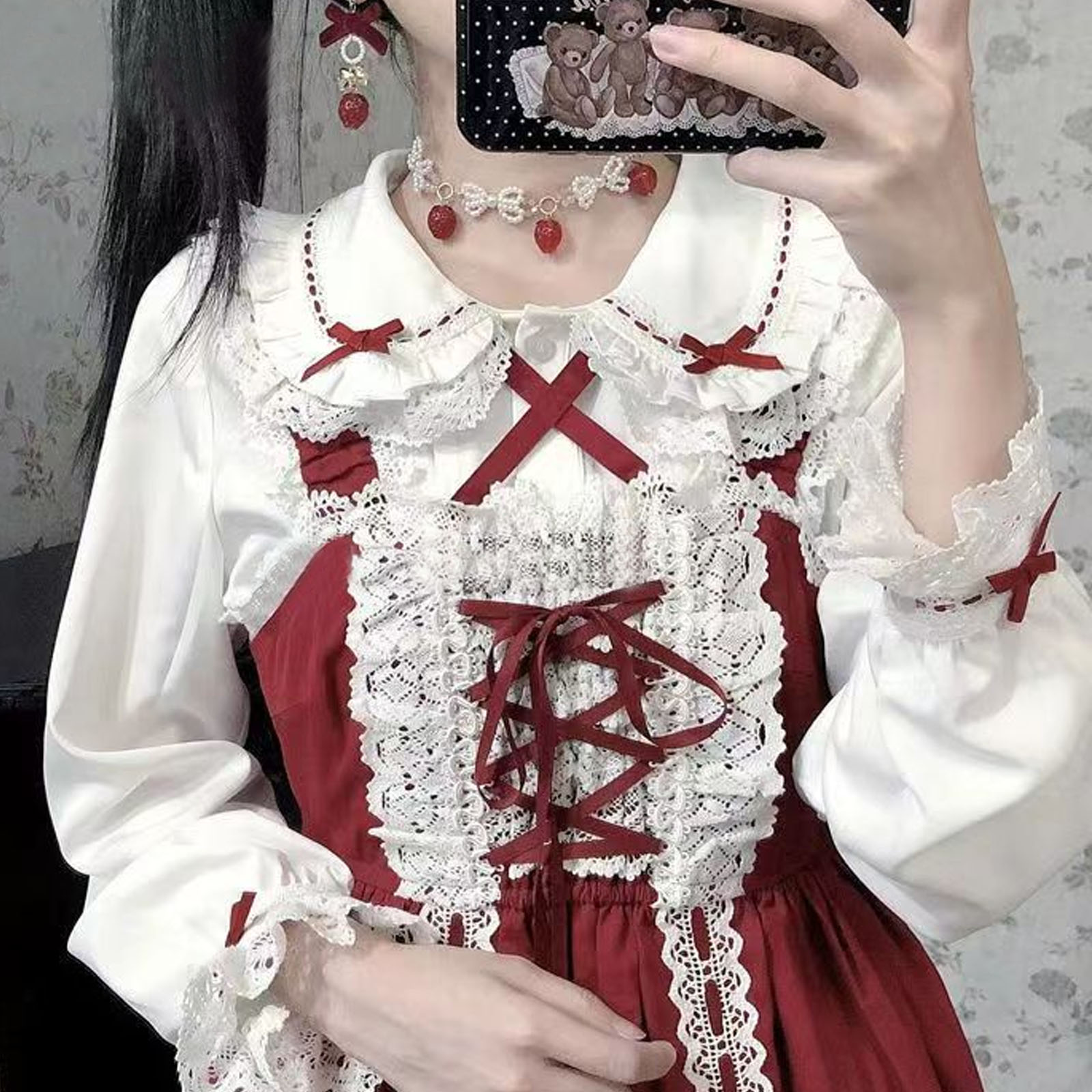 ญี่ปุ่น Lolita สไตล์ลูกไม้ Ruf - Xl Summer Clothing บทวิจารณ์และราคา